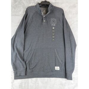 Disney Parks Pullover Sweatshirt XL Gray 2018 Icons Disneyland World snap collar